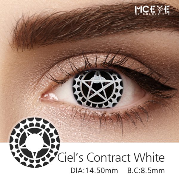 MCeye Ciel's Contract White Colored Contact Lenses