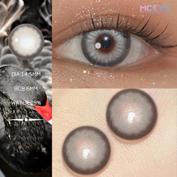MCeye Black Swan Grey Colored Contact Lenses