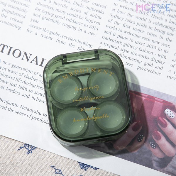 MCeye Clear Color Green 2-in-1 Lens Case