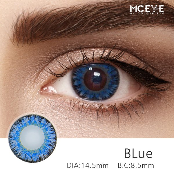 MCeye Milk Powder Blue Colored Contact Lenses
