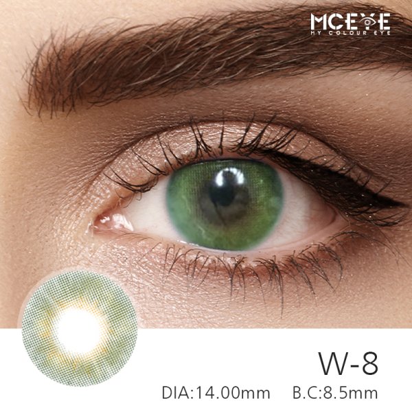 MCeye W-8 Green Colored Contact Lenses