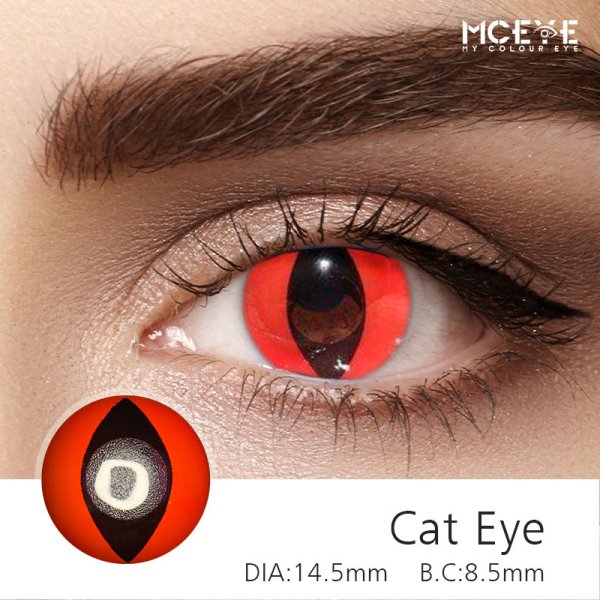 MCeye Cat Eye Red Colored Contact Lenses