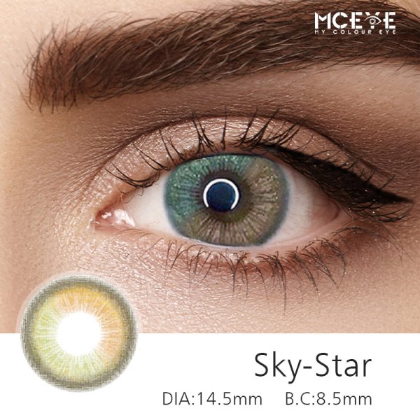 MCeye Sky Star Green Colored Contact Lenses