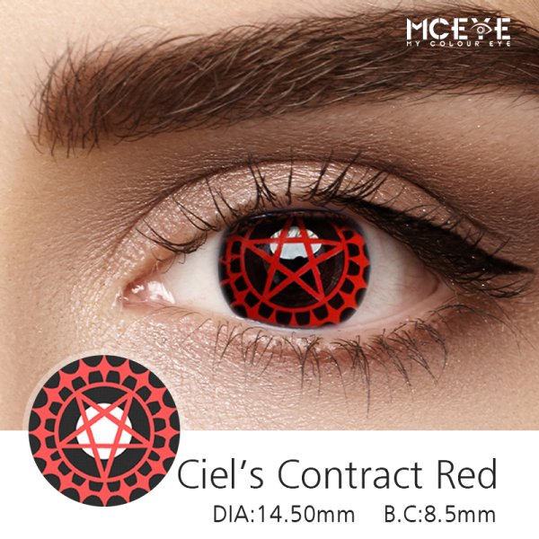 MCeye Ciel's Contract Red Colored Contact Lenses